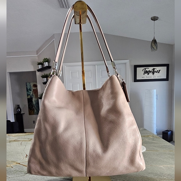 Coach Madison Soft Beige Leather Shoulder Bag